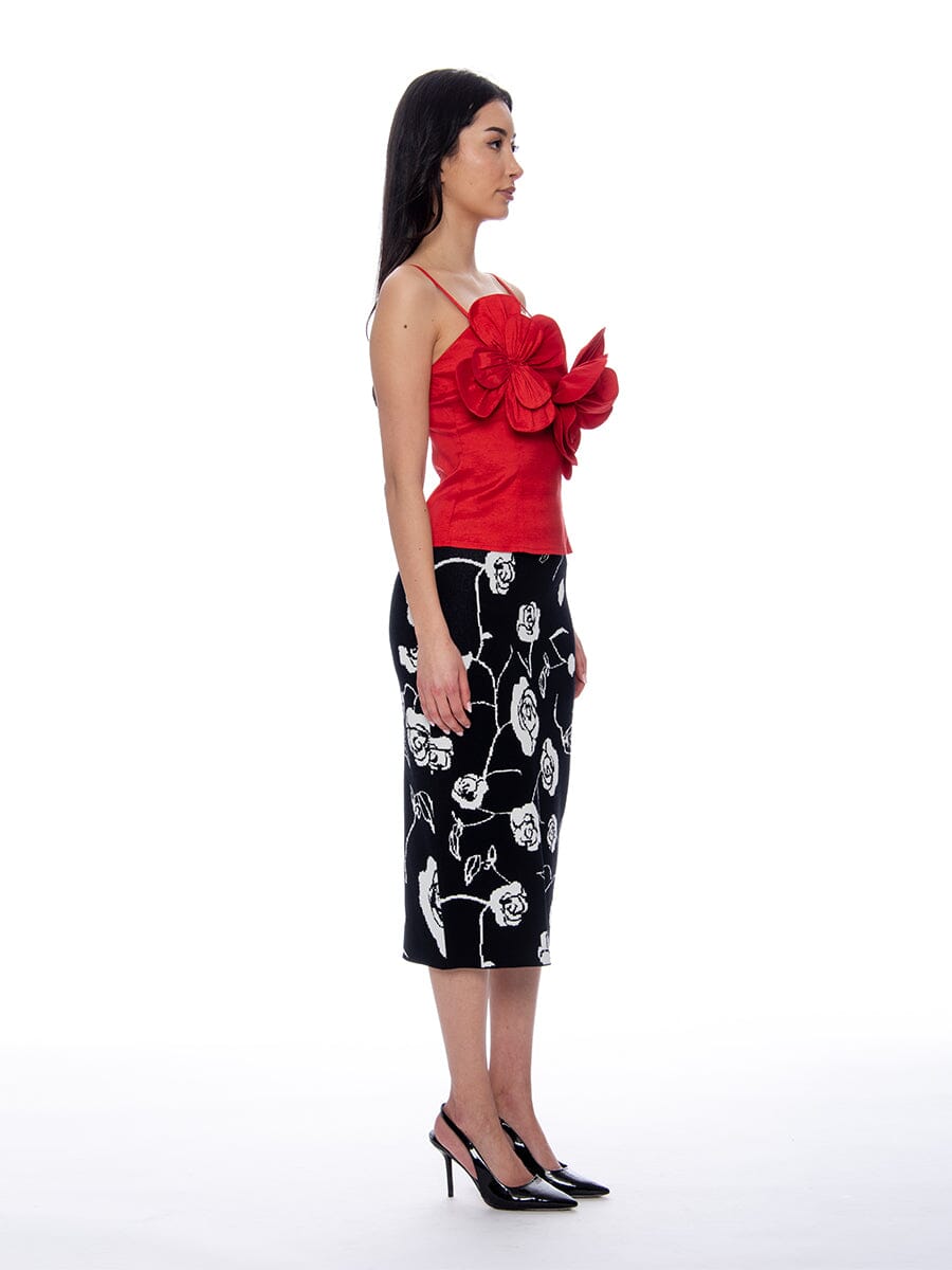 Double Big Flower Camisole TOP Gracia Fashion 