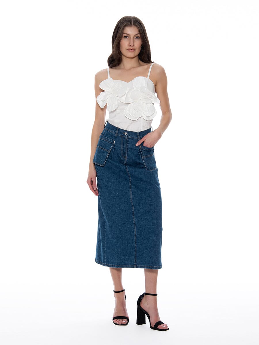 Double Big Flower Camisole TOP Gracia Fashion 