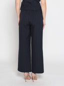 Elastic back straight fit casual pants PANTS Gracia Fashion 