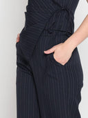 Elastic back straight fit casual pants PANTS Gracia Fashion 