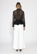 Elastic back straight fit pants PANTS Gracia Fashion 