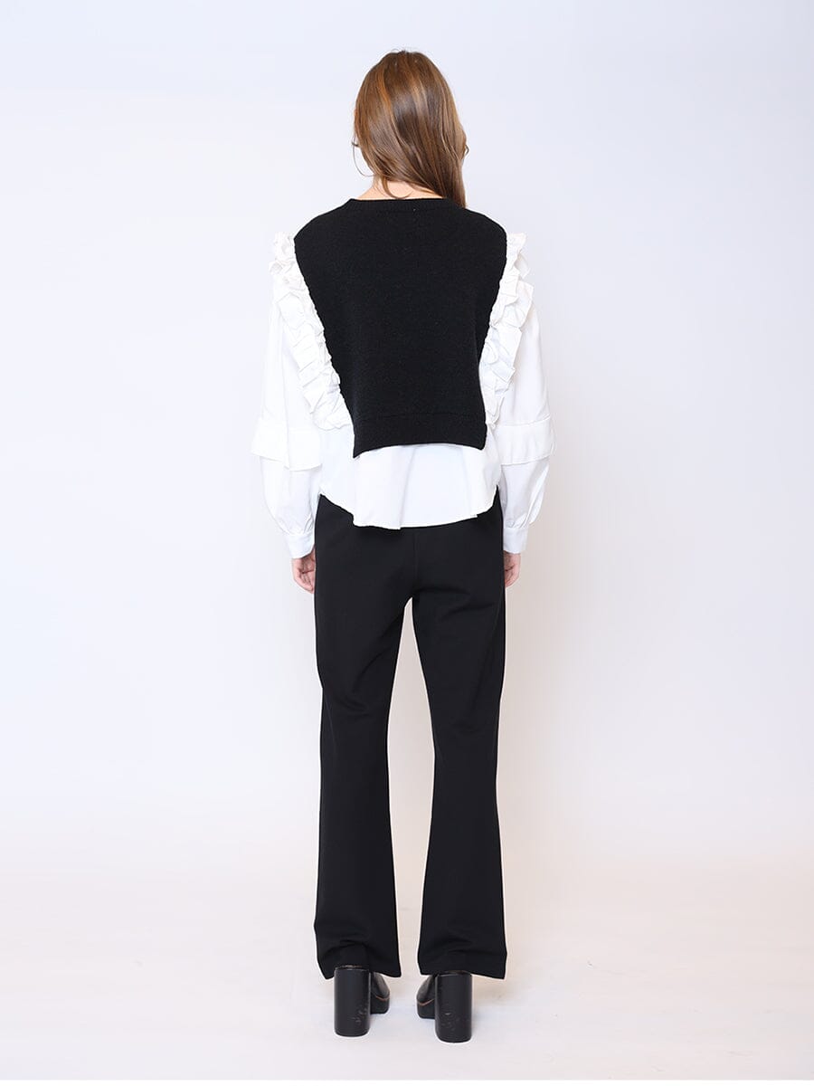 Elastic Waist Wide Leg Stretch Pants PANTS Gracia Fashion 