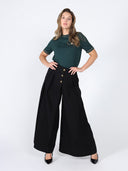 Embellished Chain Link Trim Short Sleeve Top TOP Gracia Fashion 