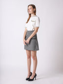 Embellished Chain Link Trim Short Sleeve Top TOP Gracia Fashion 