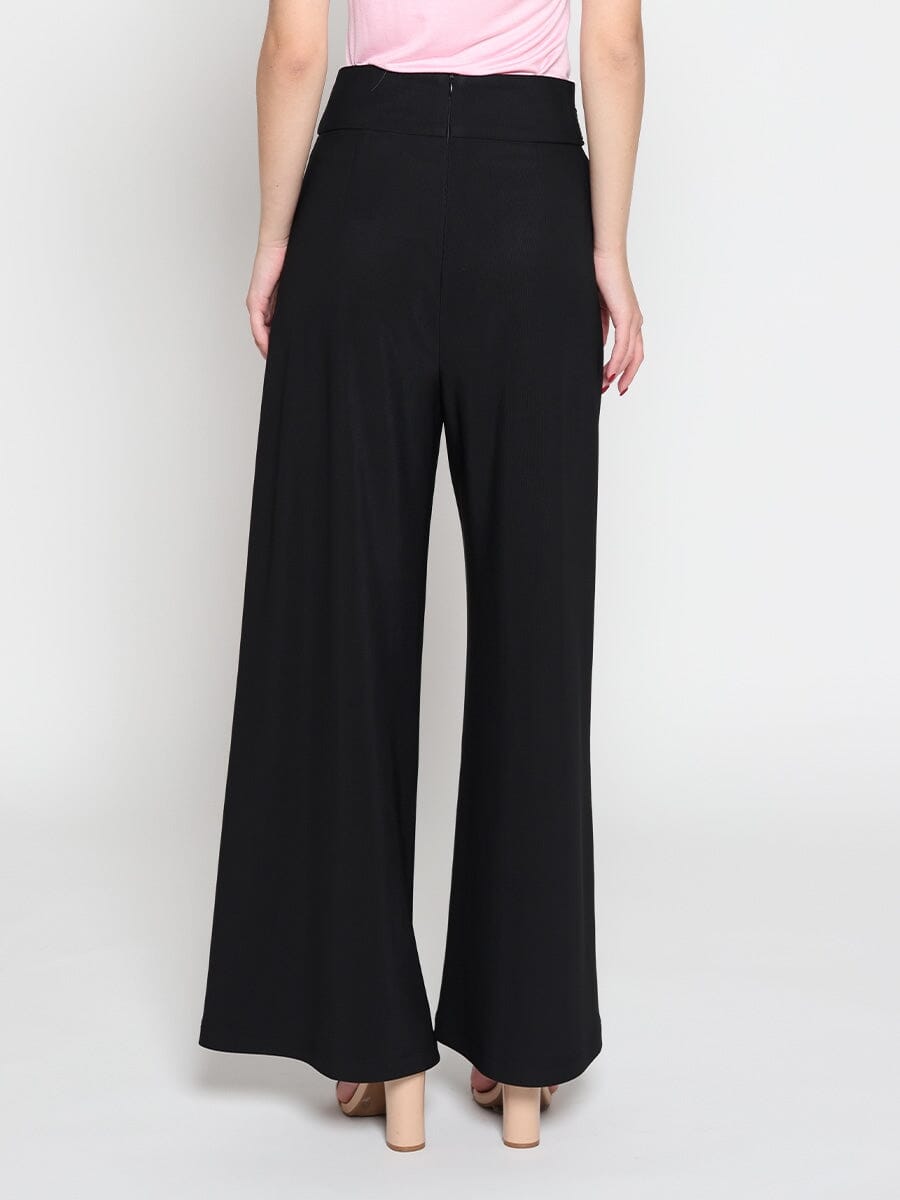 Embellished Pockets High Waist Wide Leg Pants PANTS Gracia Fashion 