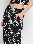 Emboidered straight fit pants PANTS Gracia Fashion 