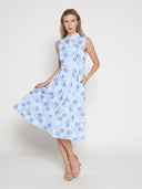 Embroidery Flower Sleeveless Dress DRESS Gracia Fashion 