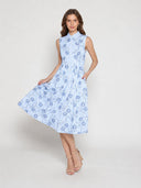 Embroidery Flower Sleeveless Dress DRESS Gracia Fashion 