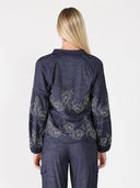 Embroidery Work V-neck Long Sleeve Top TOP Gracia Fashion 