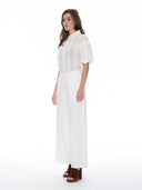 Eyelet Embroidered Wide-Leg Pants PANTS Gracia Fashion 