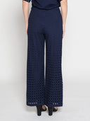 Eyelet Embroidered Wide-Leg Pants PANTS Gracia Fashion 