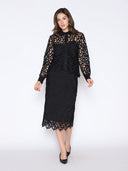 Eyelet Lace Embroidered Blouse TOP Gracia Fashion 