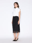 Eyelet Lace Embroidered Skirt TOP Gracia Fashion 