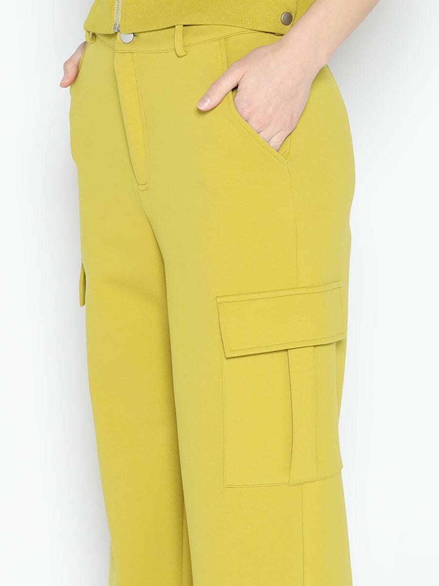 Flap Pocket Wide Leg Sweat Pants SET Gracia Fashion 