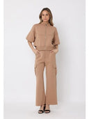 Flap Pocket Wide Leg Sweat Pants SET Gracia Fashion 