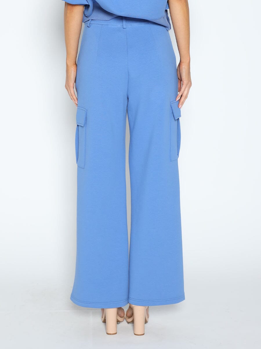 Flap Pocket Wide Leg Sweat Pants SET Gracia Fashion 