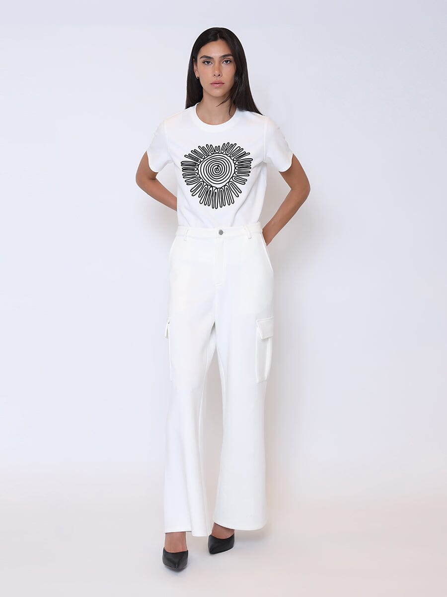 Flap Pocket Wide Leg Sweat Pants SET Gracia Fashion 