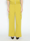 Flap Pocket Wide Leg Sweat Pants SET Gracia Fashion MUSTARD S 