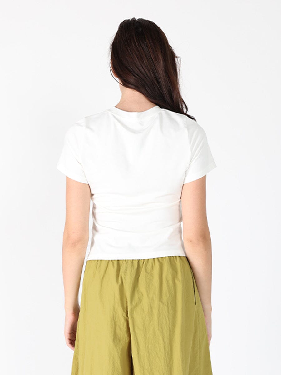 Floral Applique Crew Neck Drape Bottom Top TOP Gracia Fashion 