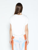 Floral Applique Round Neckline Side Twist Knot Top TOP Gracia Fashion 