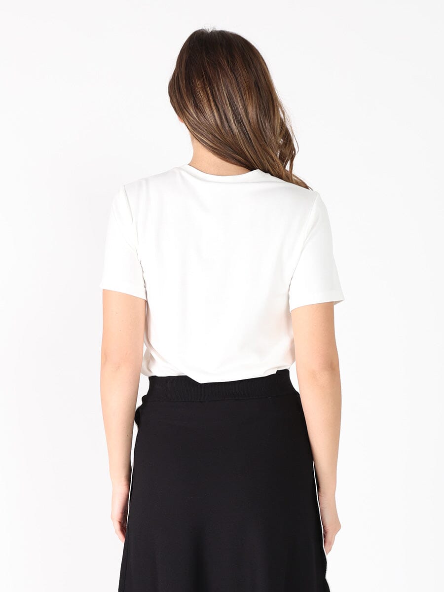 Floral Embroidered Crew Neck Top TOP Gracia Fashion 