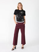 Floral Embroidered Crew Neck Top TOP Gracia Fashion 