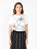 Floral Embroidered Crew Neck Top TOP Gracia Fashion WHITE S 