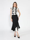 Floral Embroidered Workhi-Neck Top TOP Gracia Fashion 