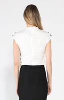 Floral Embroidered Workhi-Neck Top TOP Gracia Fashion 