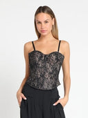 Floral Embroidery Lace Bustier Top TOP Gracia Fashion 