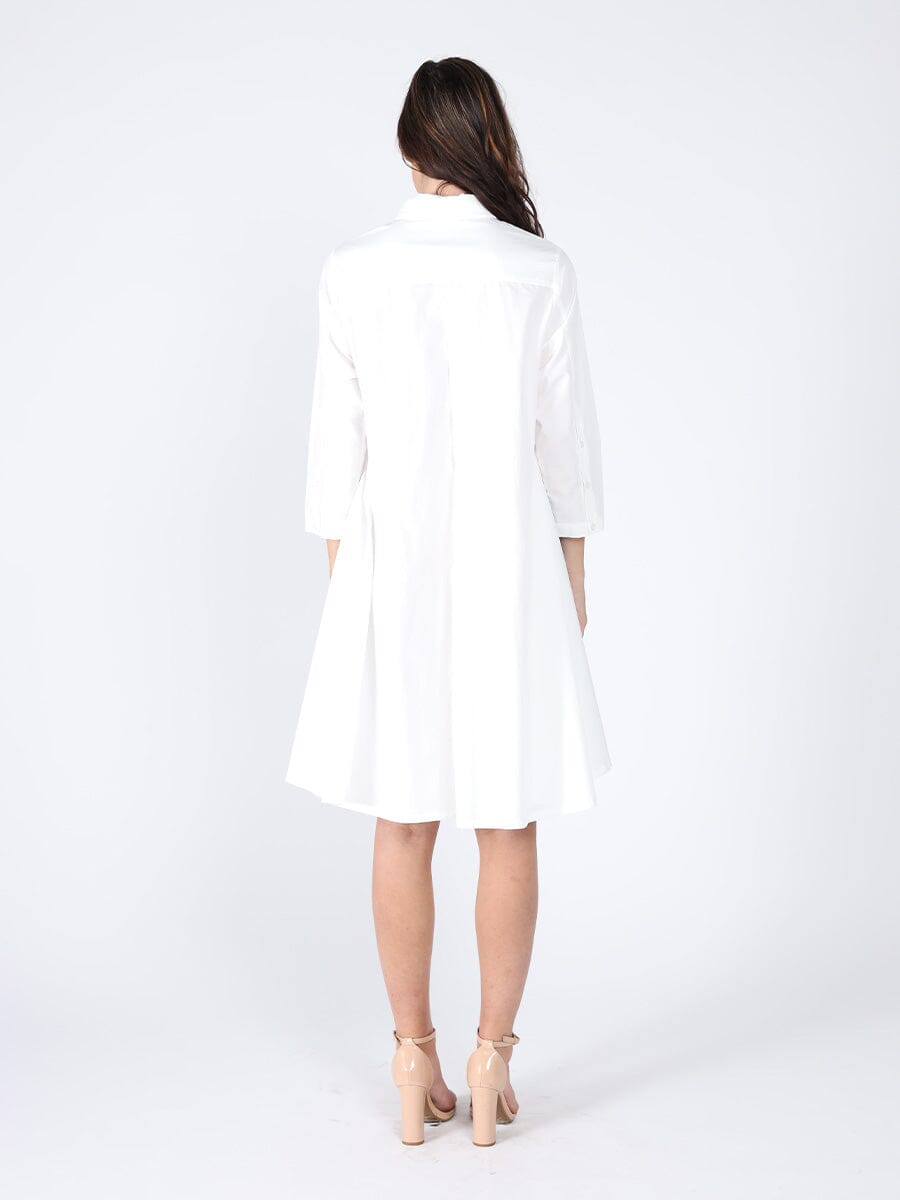 Floral front print high low collar neck dress DRESS Gracia Fashion 