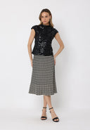 Floral Lace Detail Sleeveless Top JACKET Gracia Fashion 