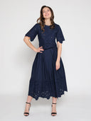 Floral Lace Embroidered Short Sleeve Crop Top TOP Gracia Fashion 