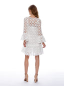 Floral Pattern Sheer Midi Dress DRESS Gracia Fashion 