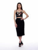 Floral Print Bustier Top TOP Gracia Fashion 