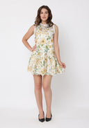 Floral Print Lace Detailed Relaxed Fit Dress DRESS Gracia Fashion 