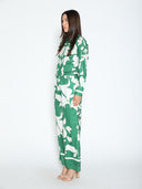 Floral Print Long Sleeve Button Up Shirt TOP Gracia Fashion 