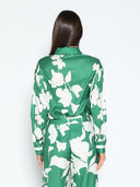 Floral Print Long Sleeve Button Up Shirt TOP Gracia Fashion 