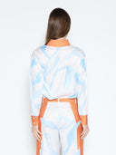 Floral Print Long Sleeve Pajama Set Shirt TOP Gracia Fashion 