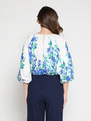 Floral print pleated top TOP Gracia Fashion 