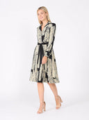 Floral print polyster belt dress DRESS Gracia Fashion 