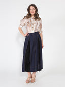 Floral Print Sheered Puff Sleeve Top TOP Gracia Fashion 