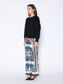 Floral Print Wide Leg Pajama Pants PANTS Gracia Fashion 