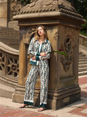 Floral Print Wide Leg Pajama Pants PANTS Gracia Fashion 