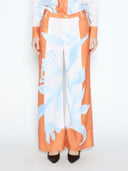 Floral Print Wide Leg Pajama Set Pants PANTS Gracia Fashion WHITE S 