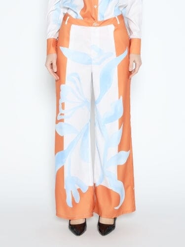 Floral Print Wide Leg Pajama Set Pants PANTS Gracia Fashion WHITE S 