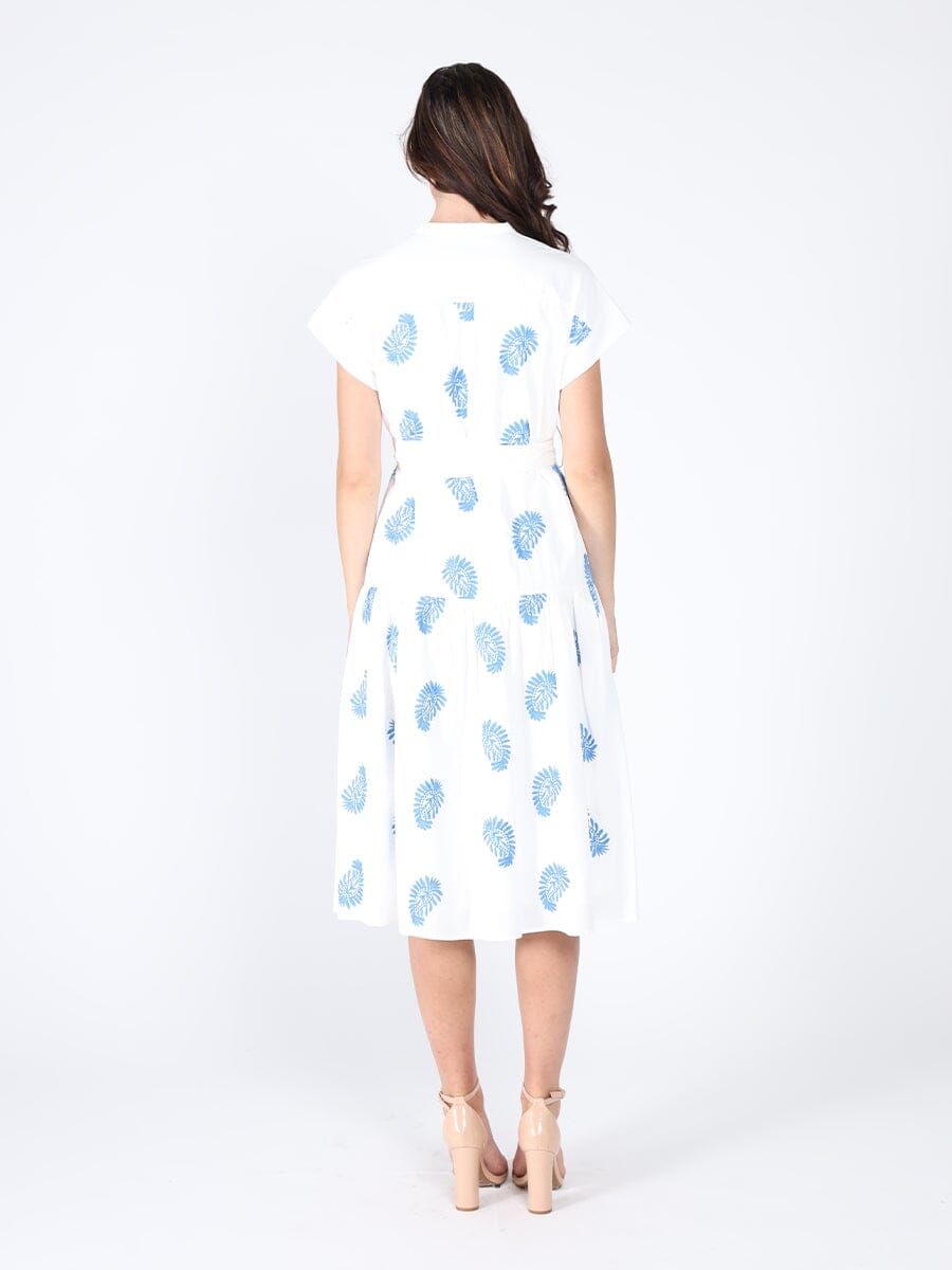 Floral Short Sleeve Belt Dress DRESS Gracia Fashion 