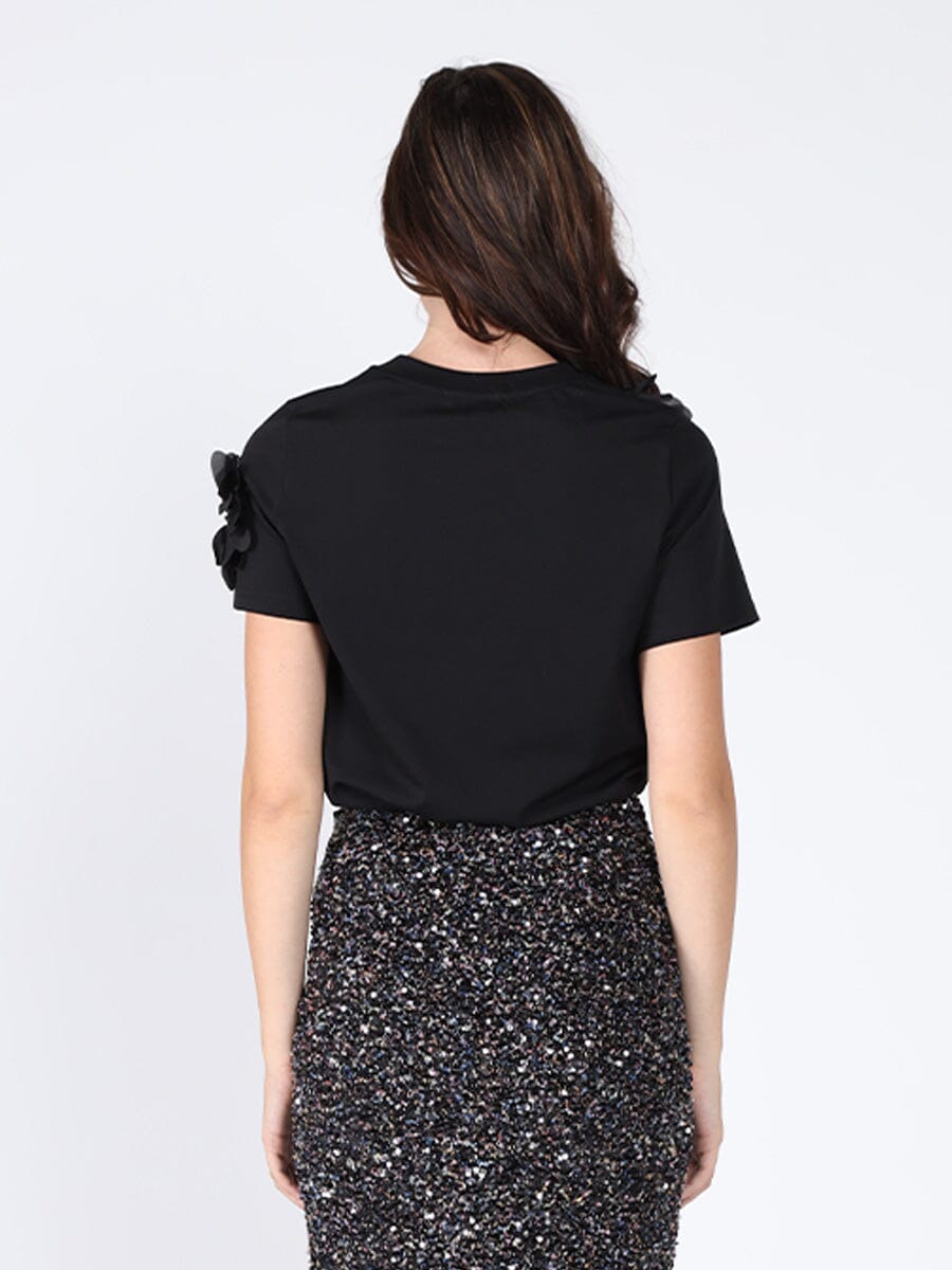 Floral Short Sleeve Round Neck T-shirt TOP Gracia Fashion 