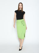 Flower Applique Mock Neck Cap Sleeve Top TOP Gracia Fashion 
