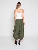 Flower Applique Parachute Pants PANTS Gracia Fashion 